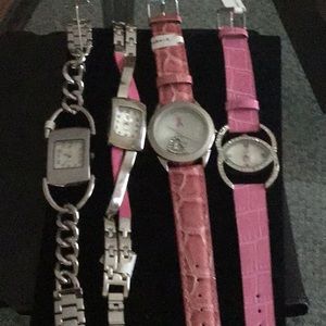 💕💕Host Pick💕💕NWT Bundled 4 Pink ribbon assorted styles of Watches.